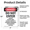 Signmission Do Not Enter Limited Access Area Danger Sign, Vinyl Decal, 7in W x 10in L, 2PK OS-2PACK-DS-D-710-V-2134 - alternate 3